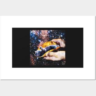 Taco Cat in Space Painting Graphic T-Shirt Posters and Art